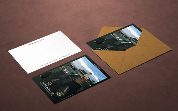 Carte postale avec enveloppe : la mer des toits